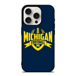 MICHIGAN WOLVERINES LOGO COLLEGE FOOTBALL TEAM iPhone 15 Pro Case Cover