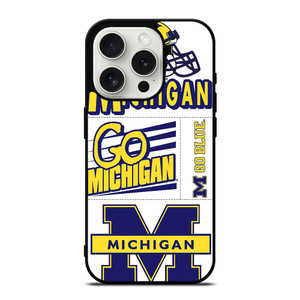 MICHIGAN WOLVERINES STICKER COLLAGE iPhone 15 Pro Case Cover