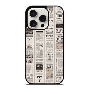 OLD NEWSPAPER PATTERN iPhone 15 Pro Case Cover OLD NEWSPAPER PATTERN iPhone 15 Pro Case Cover