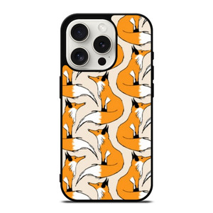 ORANGE FOX PATTERN iPhone 15 Pro Case Cover