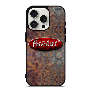 PETERBILT TRUCK RUSTY METAL LOGO iPhone 15 Pro Case Cover PETERBILT TRUCK RUSTY METAL LOGO iPhone 15 Pro Case Cover