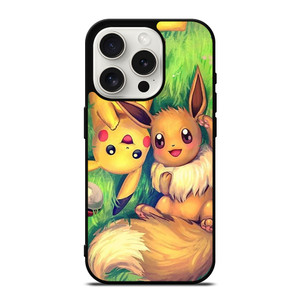POKEMON EEVEE AND PIKACHU iPhone 15 Pro Case Cover POKEMON EEVEE AND PIKACHU iPhone 15 Pro Case Cover