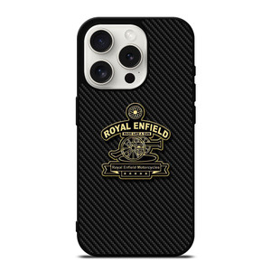 ROYAL ENFIELD VINTAGE LOGO CARBON iPhone 15 Pro Case Cover