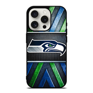 SEATTLE SEAHAWKS METAL LOGO iPhone 15 Pro Case Cover