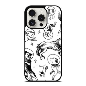SPACE DOG WHITE PATTERN iPhone 15 Pro Case Cover