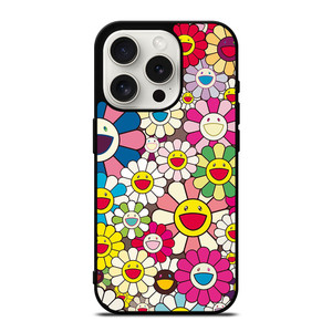 TAKASHI MURAKAMI FLOWERS COLLAGE iPhone 15 Pro Case Cover TAKASHI MURAKAMI FLOWERS COLLAGE iPhone 15 Pro Case Cover