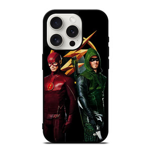 THE FLASH VS GREEN ARROW DC iPhone 15 Pro Case Cover THE FLASH VS GREEN ARROW DC iPhone 15 Pro Case Cover