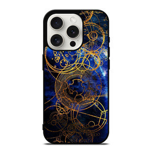 TIME LORD WRITING GOLD BLUE iPhone 15 Pro Case Cover