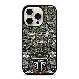 TRIUMPH MOTORCYCLE POSTER iPhone 15 Pro Case Cover