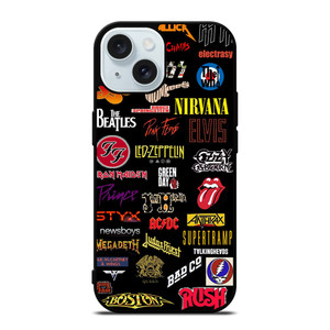 ALL CLASSIC ROCK BAND REVOLUTION LOGO iPhone 15 Case Cover