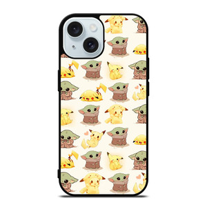 BABY YODA STAR WARS PIKACHU POKEMON iPhone 15 Case Cover