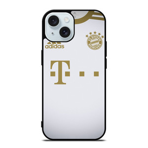 BAYERN MUNCHEN LOGO AWAY JERSEY FOOTBALL iPhone 15 Case Cover BAYERN MUNCHEN LOGO AWAY JERSEY FOOTBALL iPhone 15 Case Cover