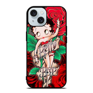 BETTY BOOP FLORAL iPhone 15 Case Cover BETTY BOOP FLORAL iPhone 15 Case Cover