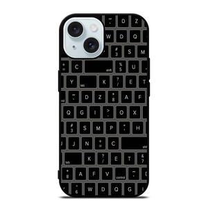 BLACK KEYBOARD PATTERN iPhone 15 Case Cover BLACK KEYBOARD PATTERN iPhone 15 Case Cover