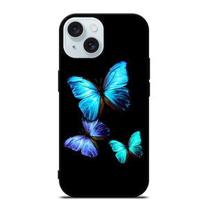 BLUE BUTTERFLY ART iPhone 15 Case Cover
