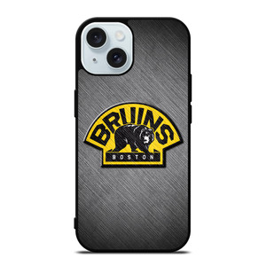 BOSTON BRUINS METAL LOGO iPhone 15 Case Cover