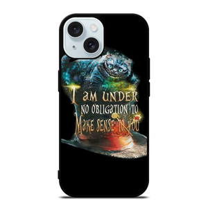 CHESHIRE CAT QUOTE ALICE IN WONDERLAND iPhone 15 Case Cover CHESHIRE CAT QUOTE ALICE IN WONDERLAND iPhone 15 Case Cover