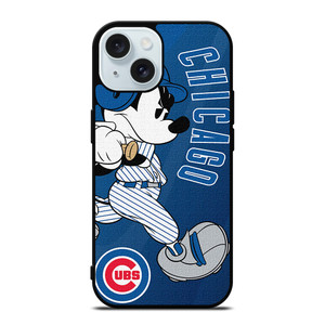 CHICAGO CUBS LOGO MICKEY MOUSE iPhone 15 Case Cover CHICAGO CUBS LOGO MICKEY MOUSE iPhone 15 Case Cover
