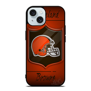 CLEVELAND BROWNS HELMET LOGO iPhone 15 Case Cover CLEVELAND BROWNS HELMET LOGO iPhone 15 Case Cover