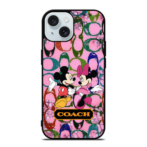 COACH MICKEY MINNIE MOUSE iPhone 15 Case Cover