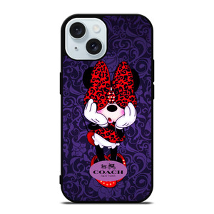 COACH MINNIE MOUSE PURPLE iPhone 15 Case Cover