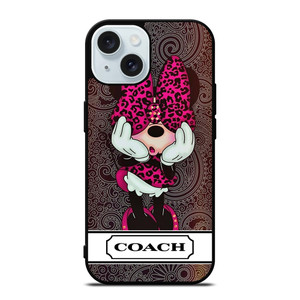 COACH NEW YORK MINNIE MOUSE CUTE iPhone 15 Case Cover COACH NEW YORK MINNIE MOUSE CUTE iPhone 15 Case Cover