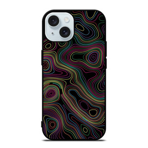 COLORFUL ABSTRACT LINES iPhone 15 Case Cover