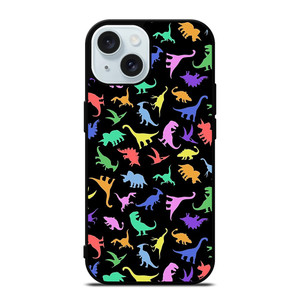 DINOSAUR COLORFUL PATTERN iPhone 15 Case Cover
