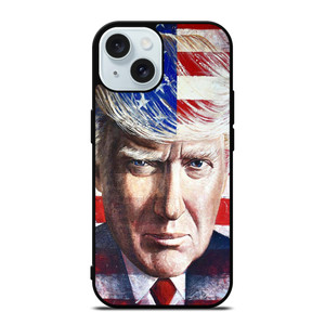 DONALD TRUMP FACE ART iPhone 15 Case Cover