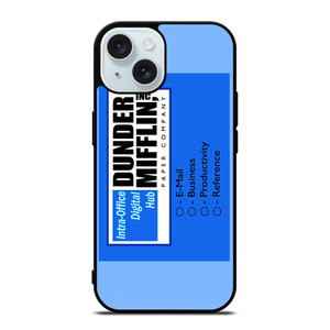 DUNDER MIFFLIN INTRA OFFICE DIGITAL HUB LOGO iPhone 15 Case Cover