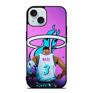 DWYANE WADE 3 MIAMI HEAT iPhone 15 Case Cover DWYANE WADE 3 MIAMI HEAT iPhone 15 Case Cover