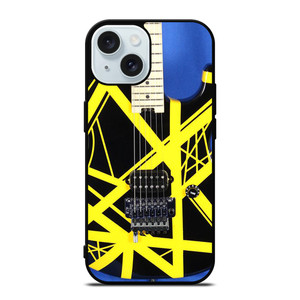 EDDIE VAN HALEN GUITAR YELLOW iPhone 15 Case Cover EDDIE VAN HALEN GUITAR YELLOW iPhone 15 Case Cover