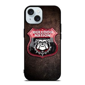 GEORGIA BULLDOGS RUSTY BADGE iPhone 15 Case Cover