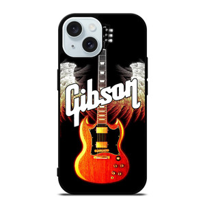 GIBSON GUITAR WINGS LOGO iPhone 15 Case Cover GIBSON GUITAR WINGS LOGO iPhone 15 Case Cover