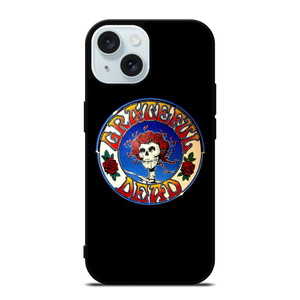 GRATEFUL DEAD BADGE ART iPhone 15 Case Cover GRATEFUL DEAD BADGE ART iPhone 15 Case Cover