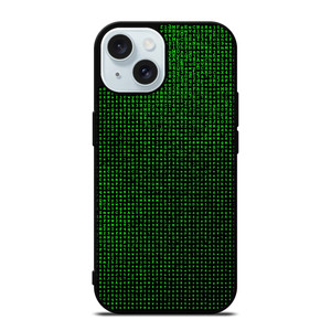 GREEN BINARY CODE PATTERN iPhone 15 Case Cover GREEN BINARY CODE PATTERN iPhone 15 Case Cover