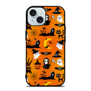 HAPPY HALLOWEEN CARTOON PATERN iPhone 15 Case Cover HAPPY HALLOWEEN CARTOON PATERN iPhone 15 Case Cover