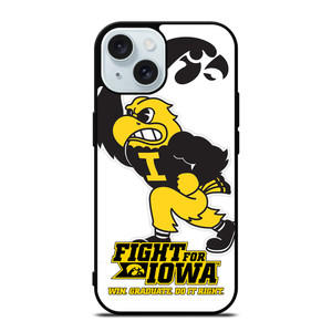 IOWA HAWKEYES MASCOT 2 iPhone 15 Case Cover IOWA HAWKEYES MASCOT 2 iPhone 15 Case Cover