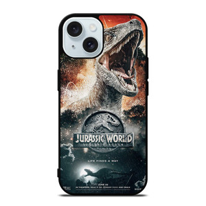 JURASSIC WORLD FALLEN KINGDOM POSTER iPhone 15 Case Cover JURASSIC WORLD FALLEN KINGDOM POSTER iPhone 15 Case Cover