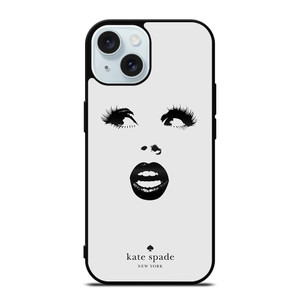 KATE SPADE BLACK WHITE FACE iPhone 15 Case Cover