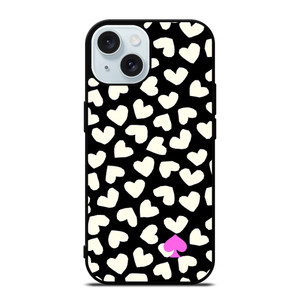 KATE SPADE LOVE HEART POLKADOTS iPhone 15 Case Cover