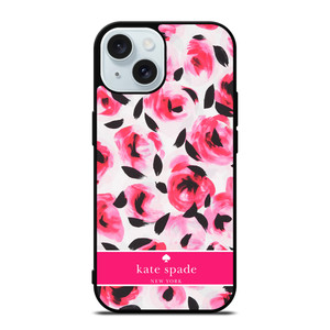 KATE SPADE NEW YORK PINK ROSE iPhone 15 Case Cover