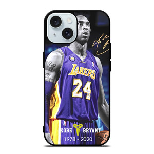 KOBE BRYANT 1978-2020 LAKERS iPhone 15 Case Cover