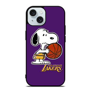 LA LAKERS BASKETBALL SNOOPY iPhone 15 Case Cover