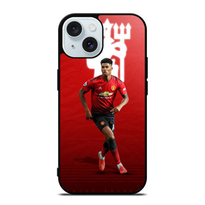 MANCHESTER UNITED MARCUS RAHFORD iPhone 15 Case Cover MANCHESTER UNITED MARCUS RAHFORD iPhone 15 Case Cover