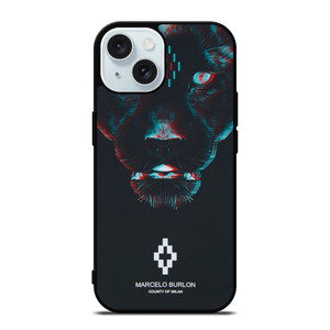 MARCELO BURLON BLACK PANTHER iPhone 15 Case Cover MARCELO BURLON BLACK PANTHER iPhone 15 Case Cover