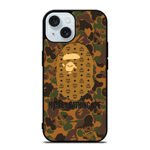 MCM BY BATHING APE CAMO iPhone 15 Case Cover MCM BY BATHING APE CAMO iPhone 15 Case Cover