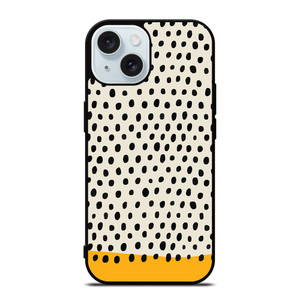 MUSTARD POLKADOTS PATTERN iPhone 15 Case Cover
