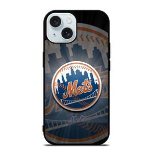 NEW YORK METS MLB LOGO iPhone 15 Case Cover