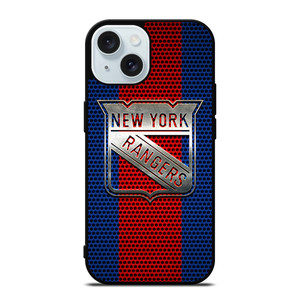 NEW YORK RANGERS LOGO METAL iPhone 15 Case Cover NEW YORK RANGERS LOGO METAL iPhone 15 Case Cover